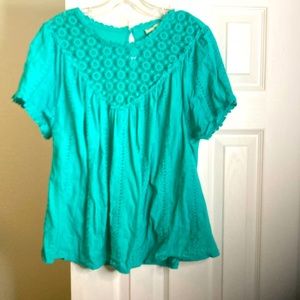 Cupid M summer top. The lacy crochet is in great shape.